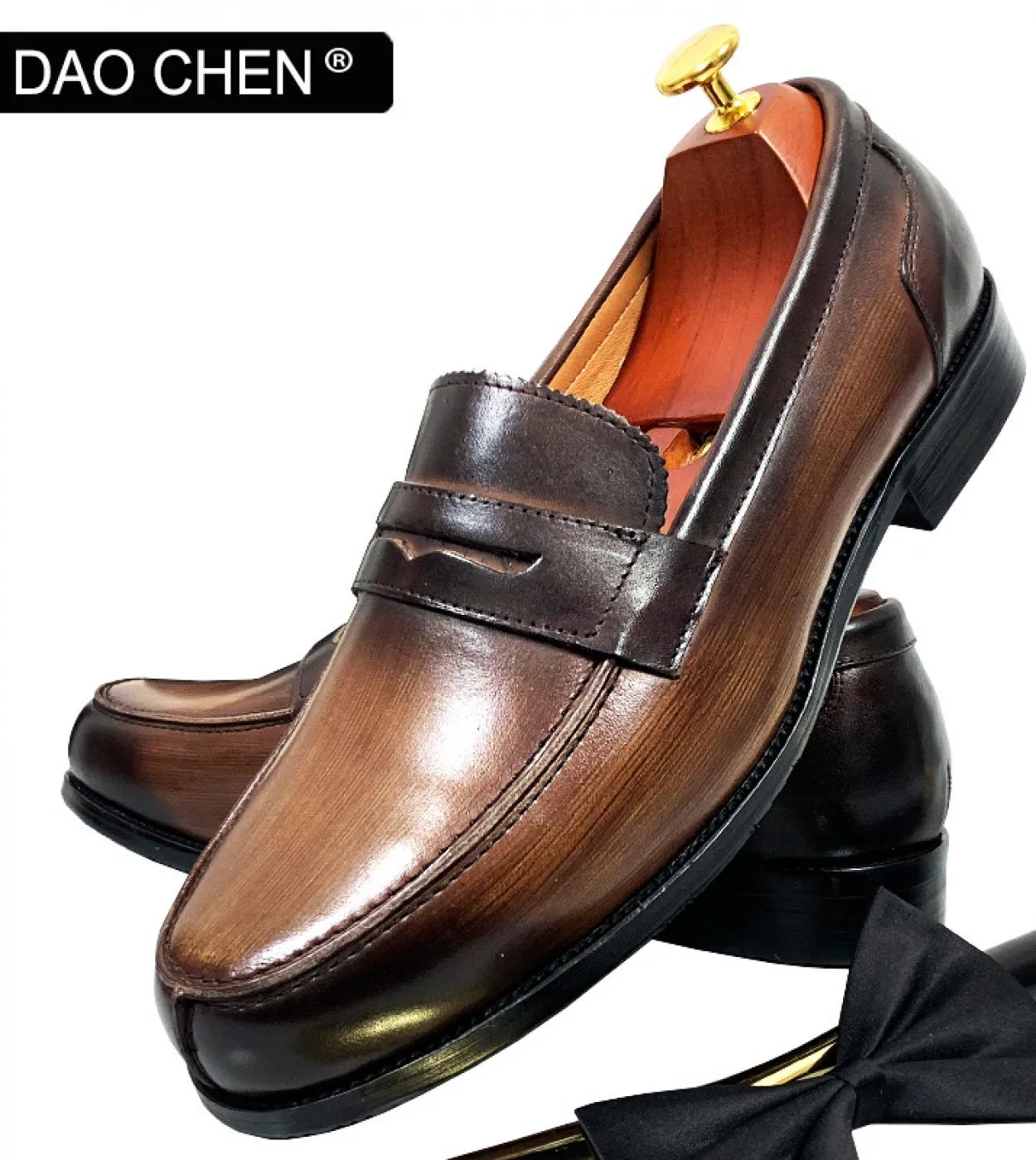 Mocassini Penny Neri Uomo Penny Loafer Scarpe Uomo Penny Loafers Uomo Stile Lusso