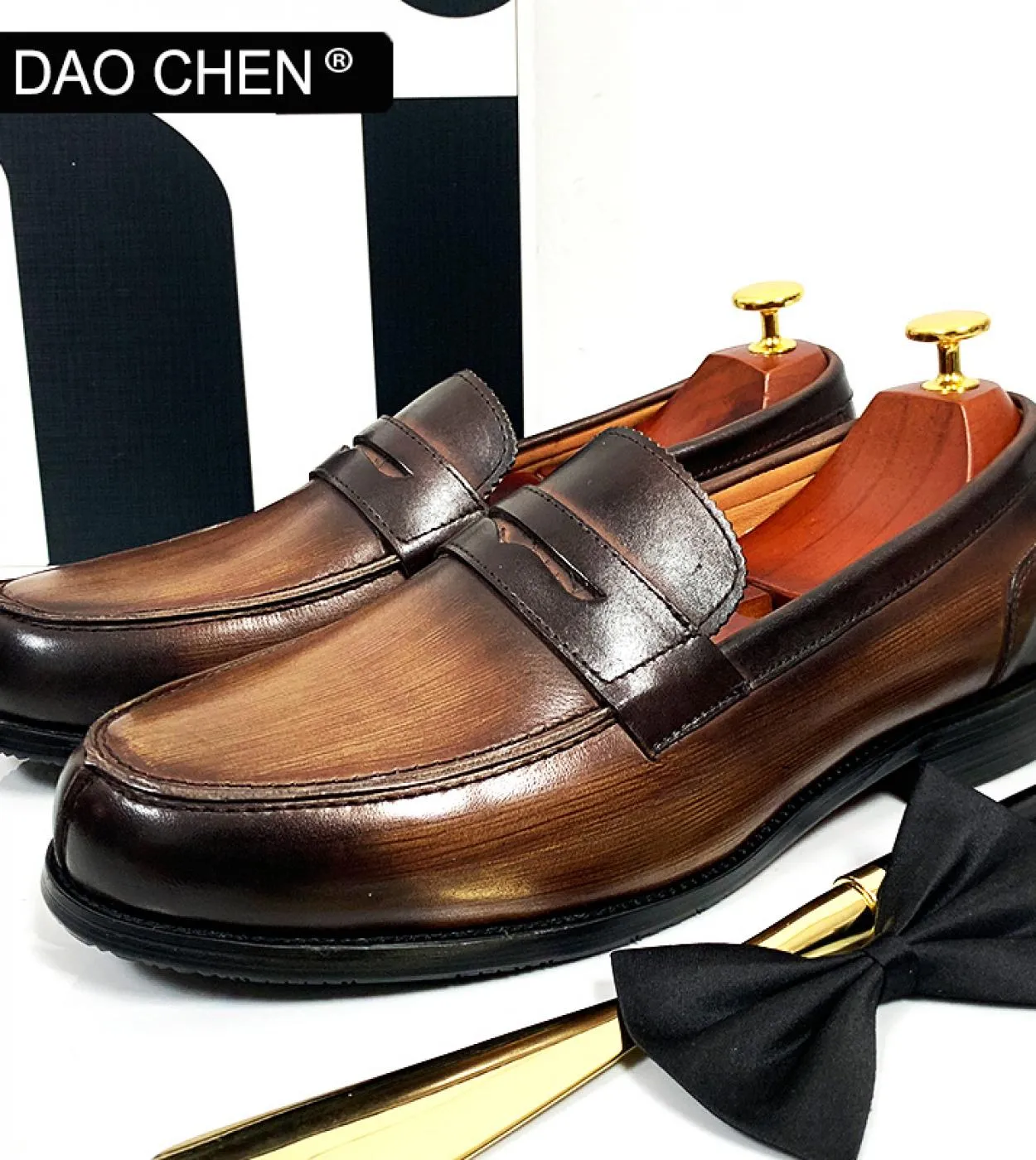Mocassini Penny Neri Uomo Penny Loafer Scarpe Uomo Penny Loafers Uomo Stile Lusso