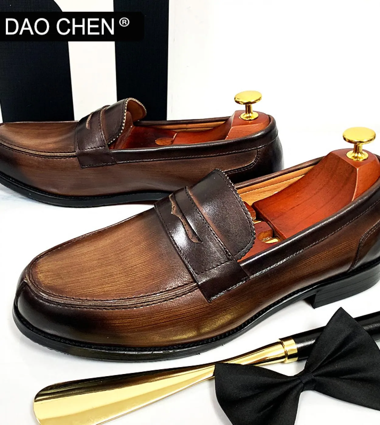 Mocassini Penny Neri Uomo Penny Loafer Scarpe Uomo Penny Loafers Uomo Stile Lusso