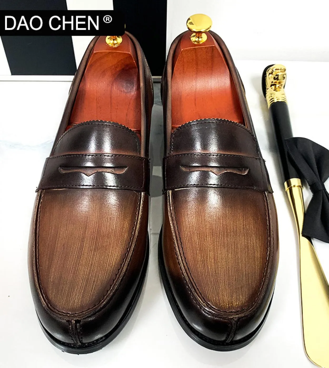 Mocassini Penny Neri Uomo Penny Loafer Scarpe Uomo Penny Loafers Uomo Stile Lusso