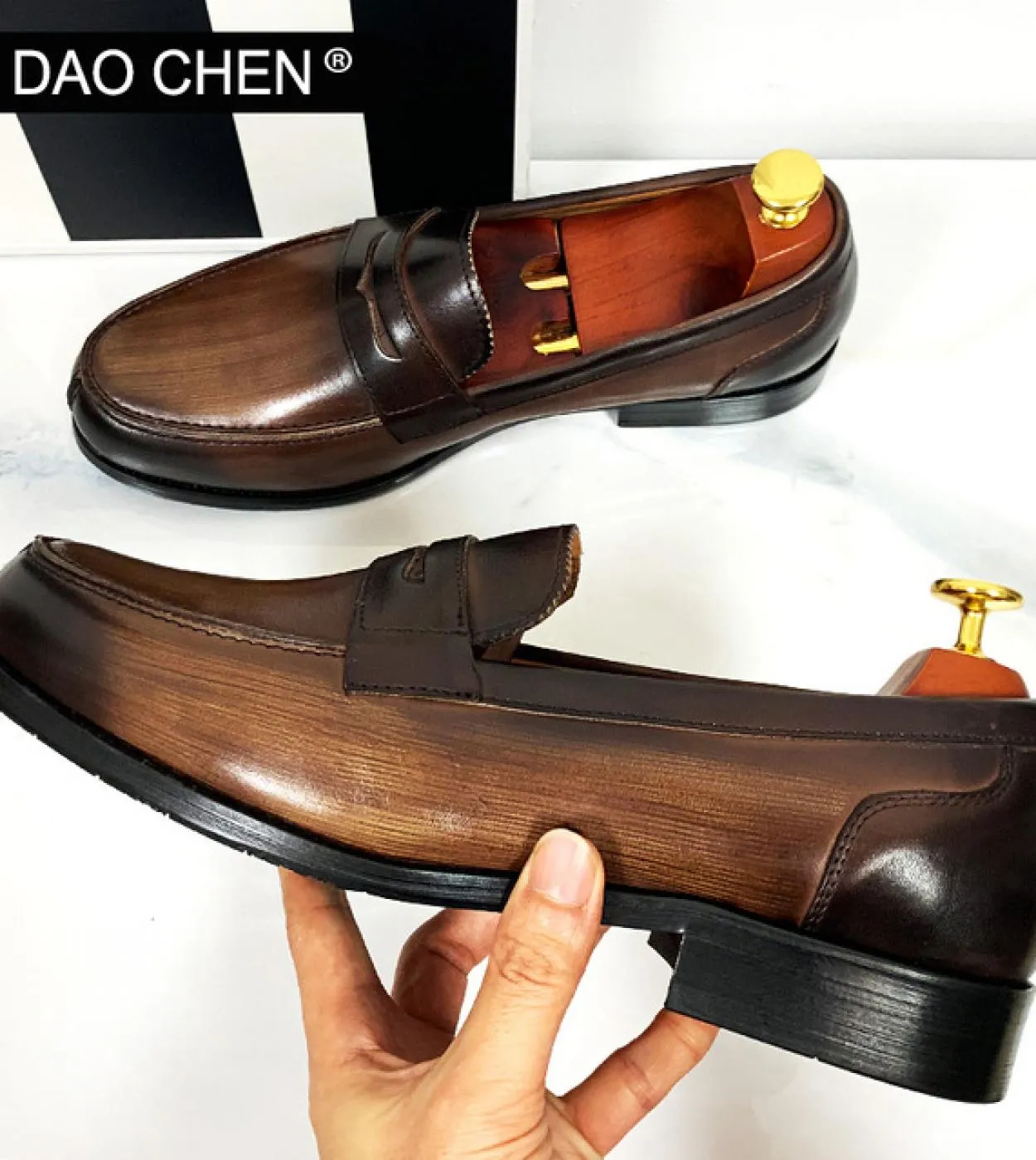 Mocassini Penny Neri Uomo Penny Loafer Scarpe Uomo Penny Loafers Uomo Stile Lusso