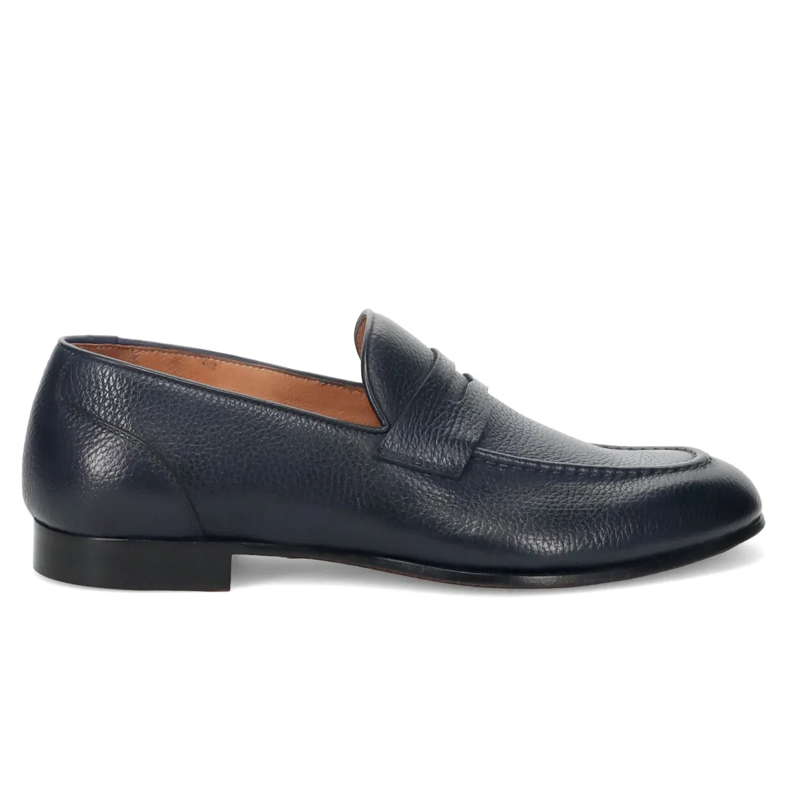 Mocassino da uomo Brecos in pelle martellata blu