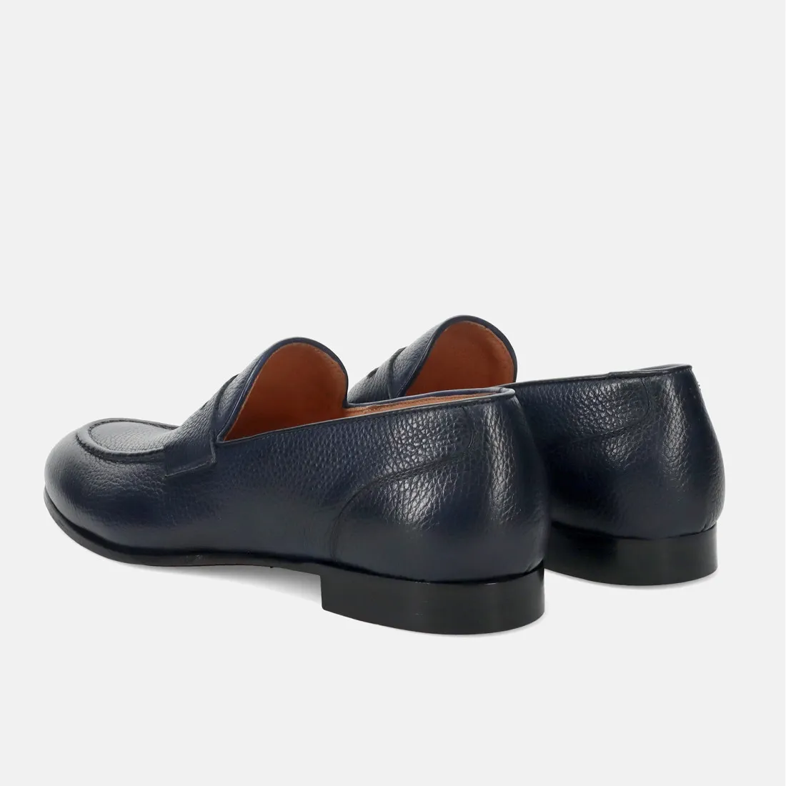 Mocassino da uomo Brecos in pelle martellata blu