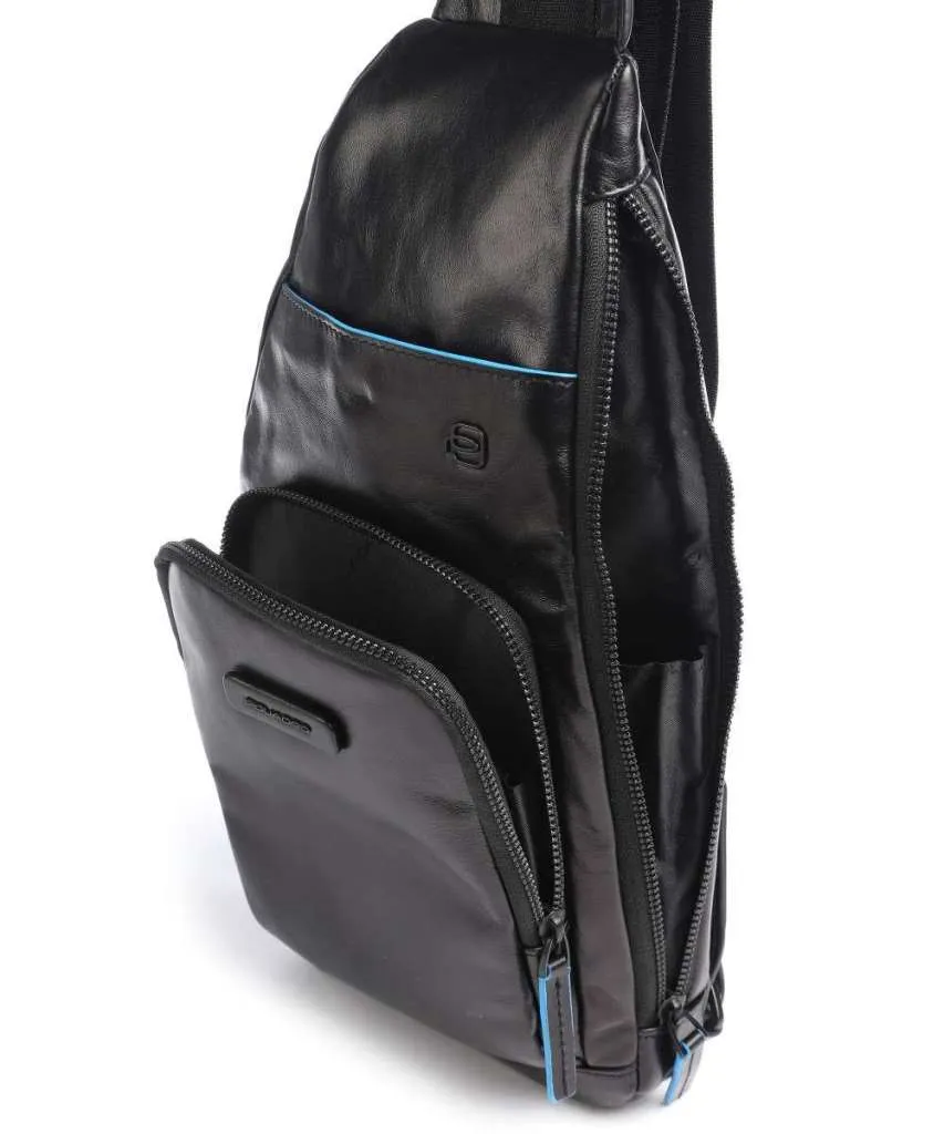 MONOSPALLA PIQUADRO BLUE SQUARE IN PELLE RFID CA5577B2V/N NERO