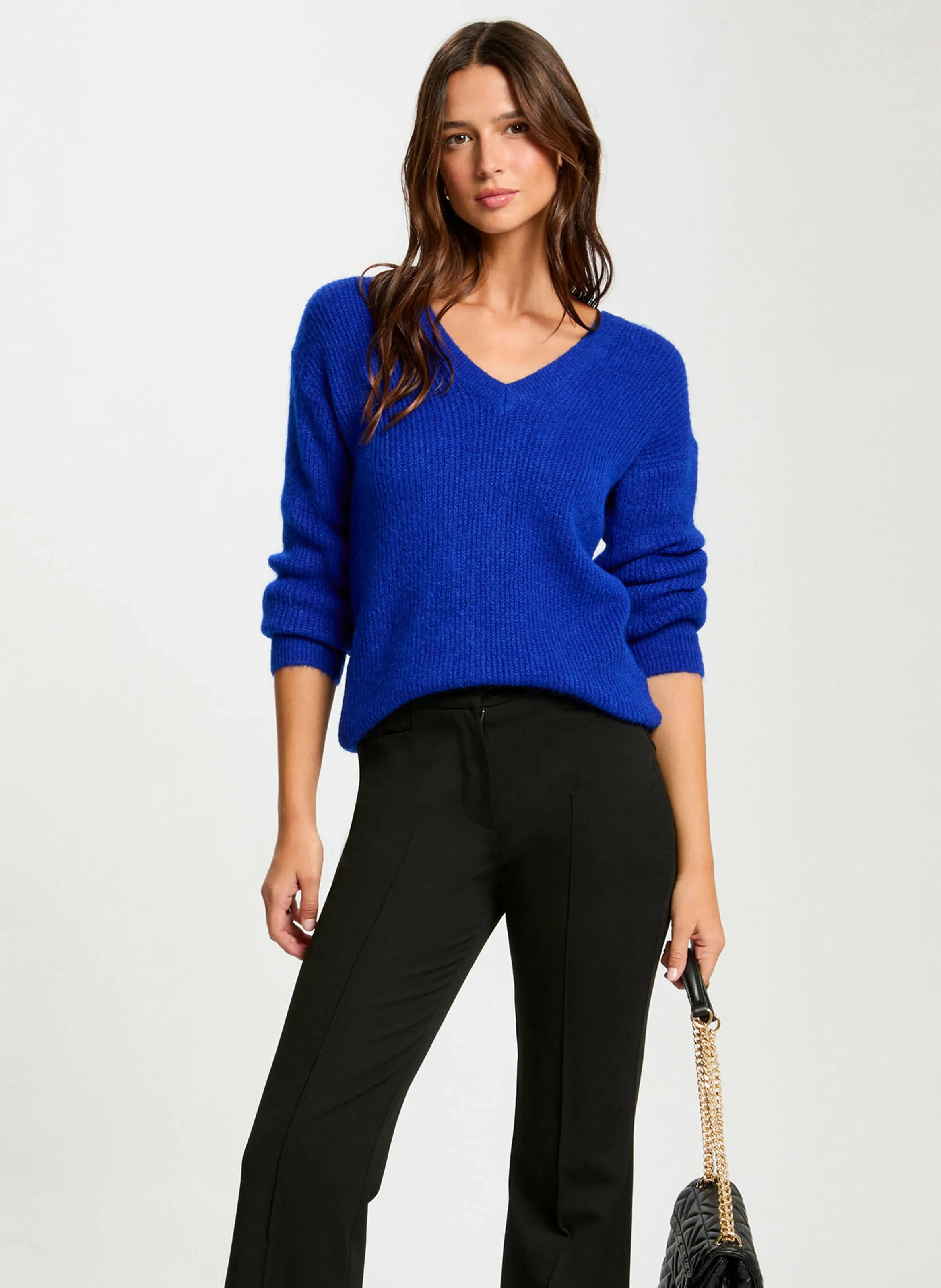  MORGAN   MATILD3 - Maglione scollo a V | Blu