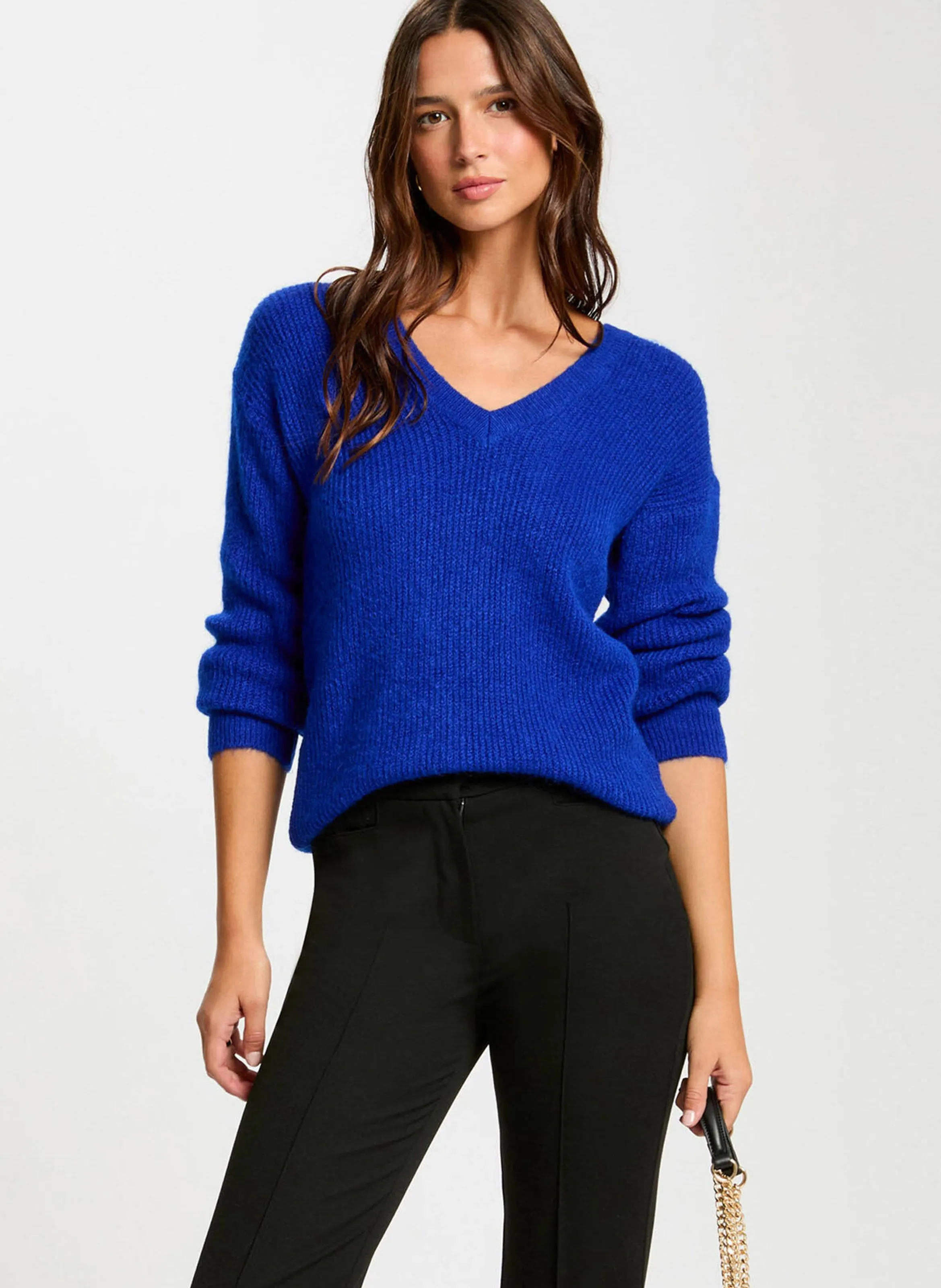  MORGAN   MATILD3 - Maglione scollo a V | Blu