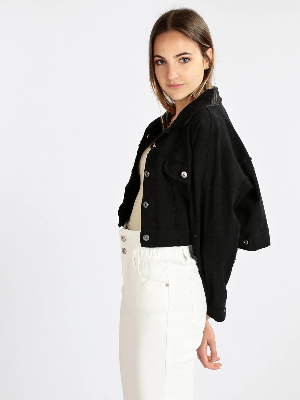 My.Station Veste femme en jean oversize