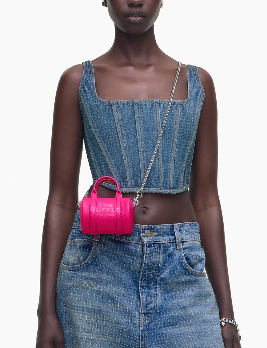 nano duffle crossbody bag hot pink