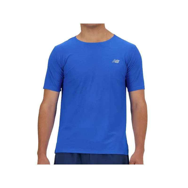 NEW BALANCE ATHLETICS JACQUARD MAGLIA RUNNING UOMO - BLUE OASIS