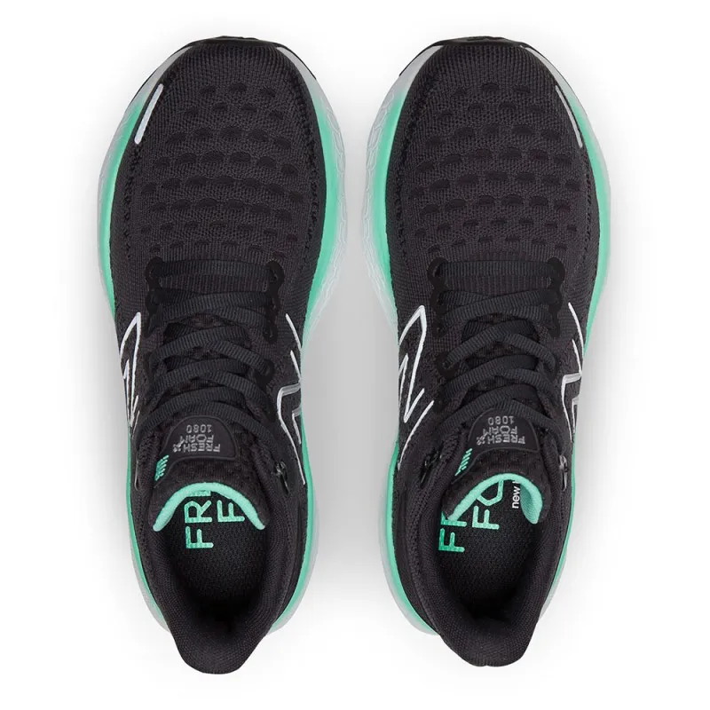 New Balance Fresh Foam 1080V12 Nero Verde Bianco - Scarpe Running Donna