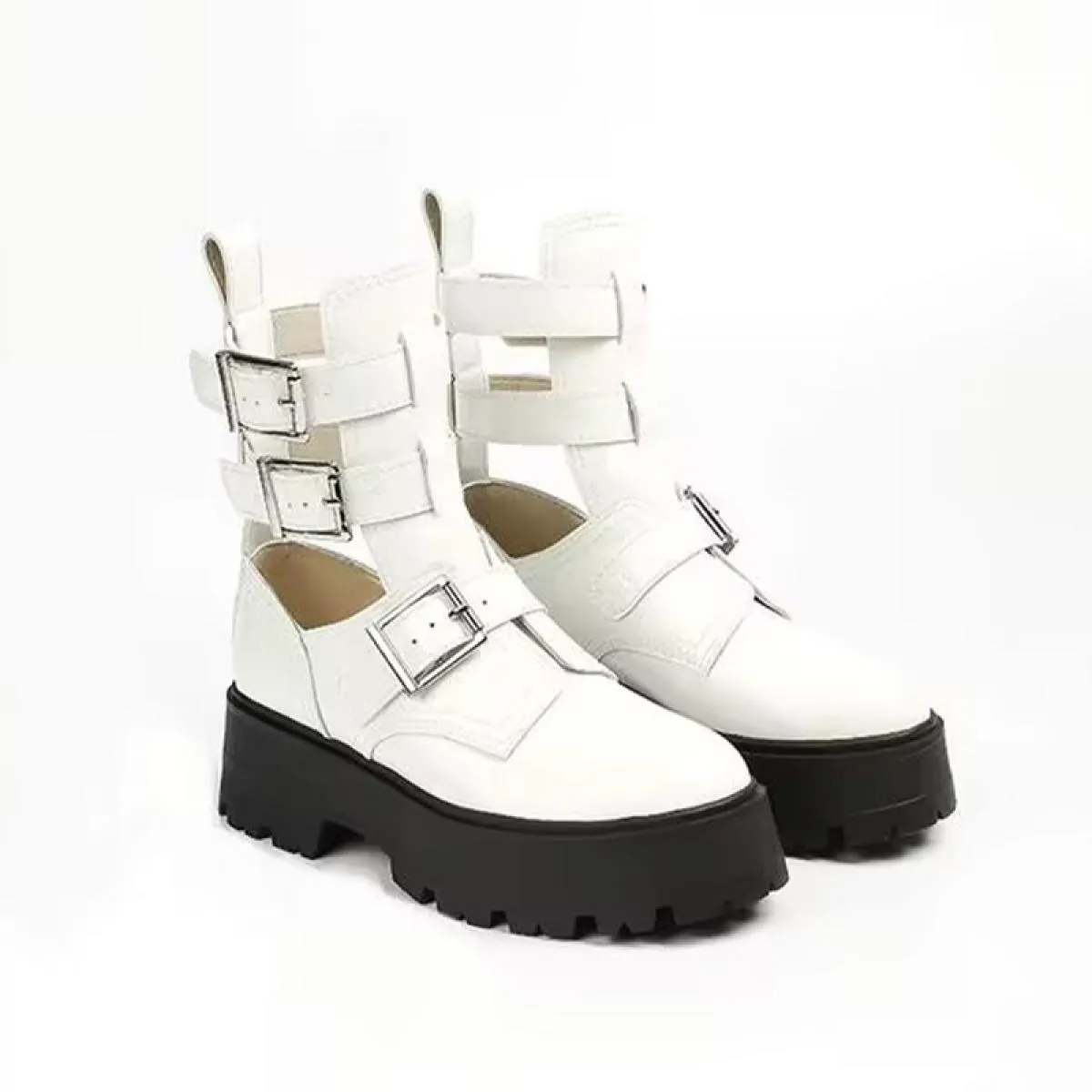 New Trend Summer Platform Donna Stivaletti Chelsea alla caviglia Tacco medio Scarpe alla moda 2023 Goth Stivali da moto casual D