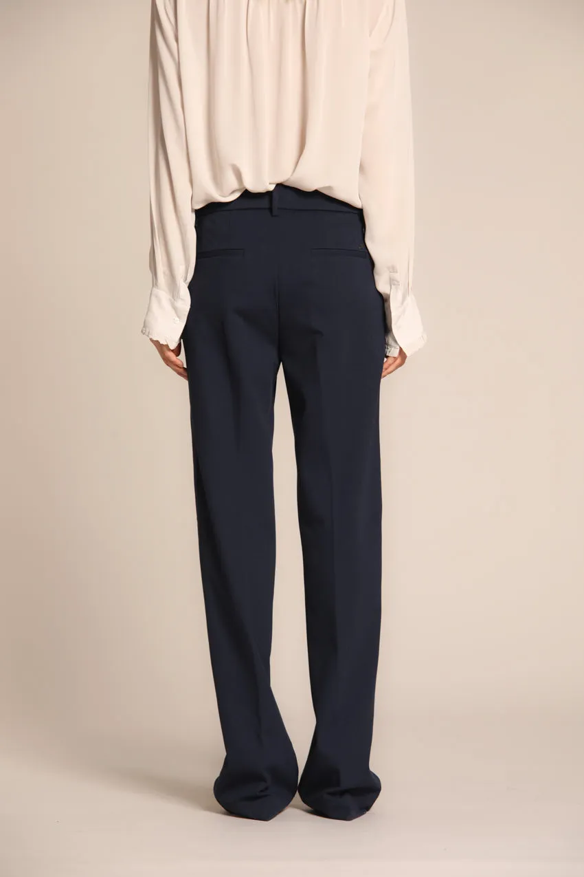 New York Pantalon chino pour femme en jersey technique coupe straight