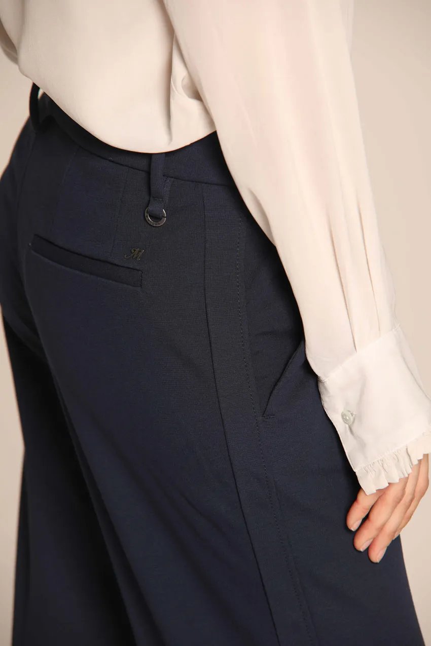 New York Pantalon chino pour femme en jersey technique coupe straight