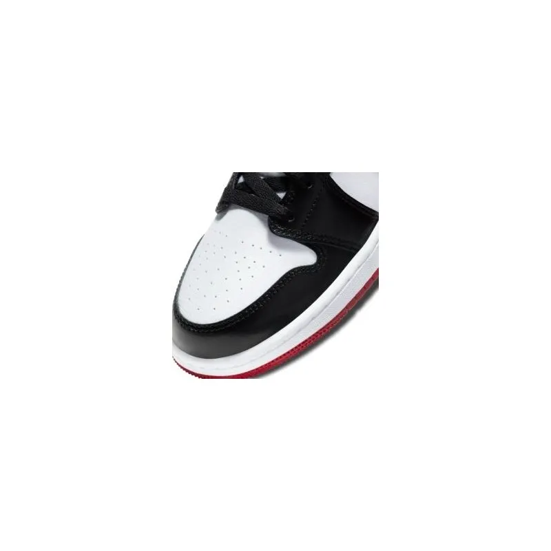 Nike Jordan 1 Mid Bianco-Nero-Rosso Bambino