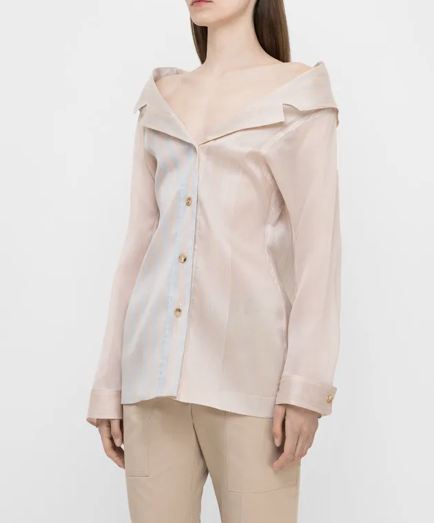 NINA RICCI Blusa in seta beige 20ECTO066SE1324