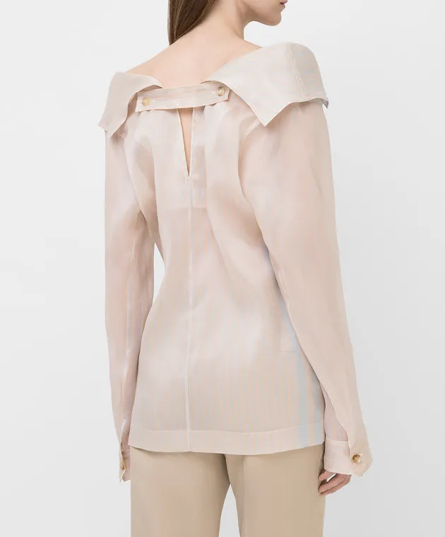 NINA RICCI Blusa in seta beige 20ECTO066SE1324