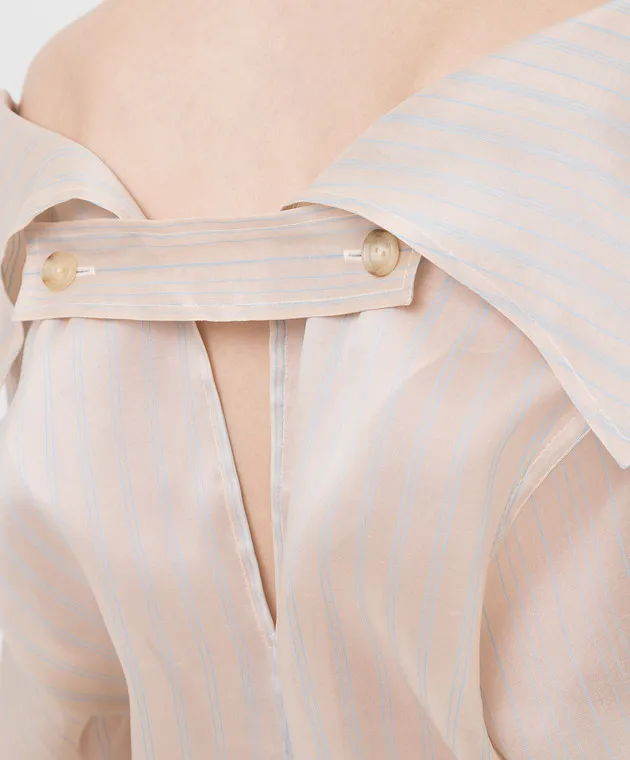 NINA RICCI Blusa in seta beige 20ECTO066SE1324