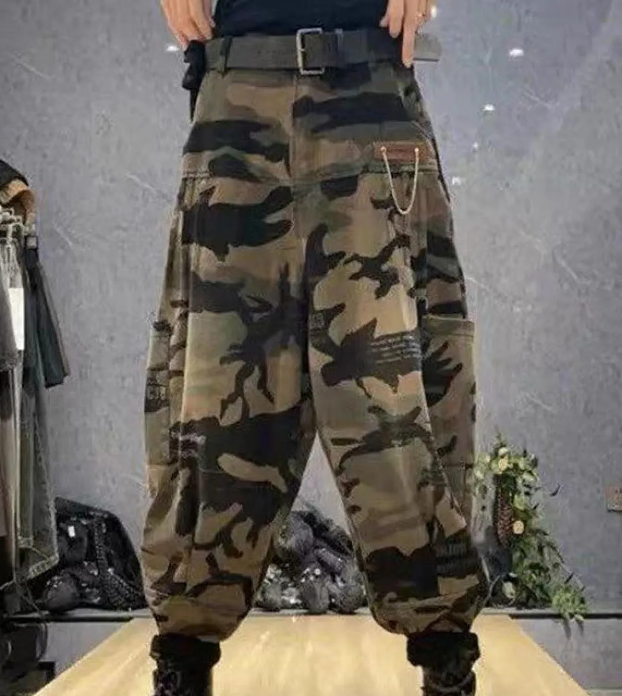 Nuovo Arrivo 2022 di Autunno della Molla Delle Donne A Vita Alta Caviglia Allentato Vintage Jeans Camouflage Cotone Denim Pantal