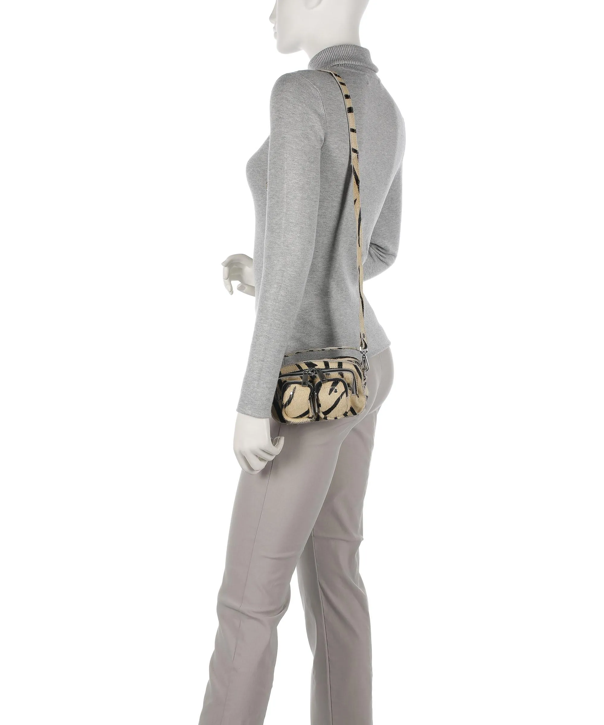  Núnoo Deluxe Helena Borsa a tracolla pelliccia beige  