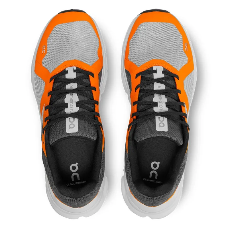 On Cloudrunner Nero Arancione - Scarpe Running Uomo