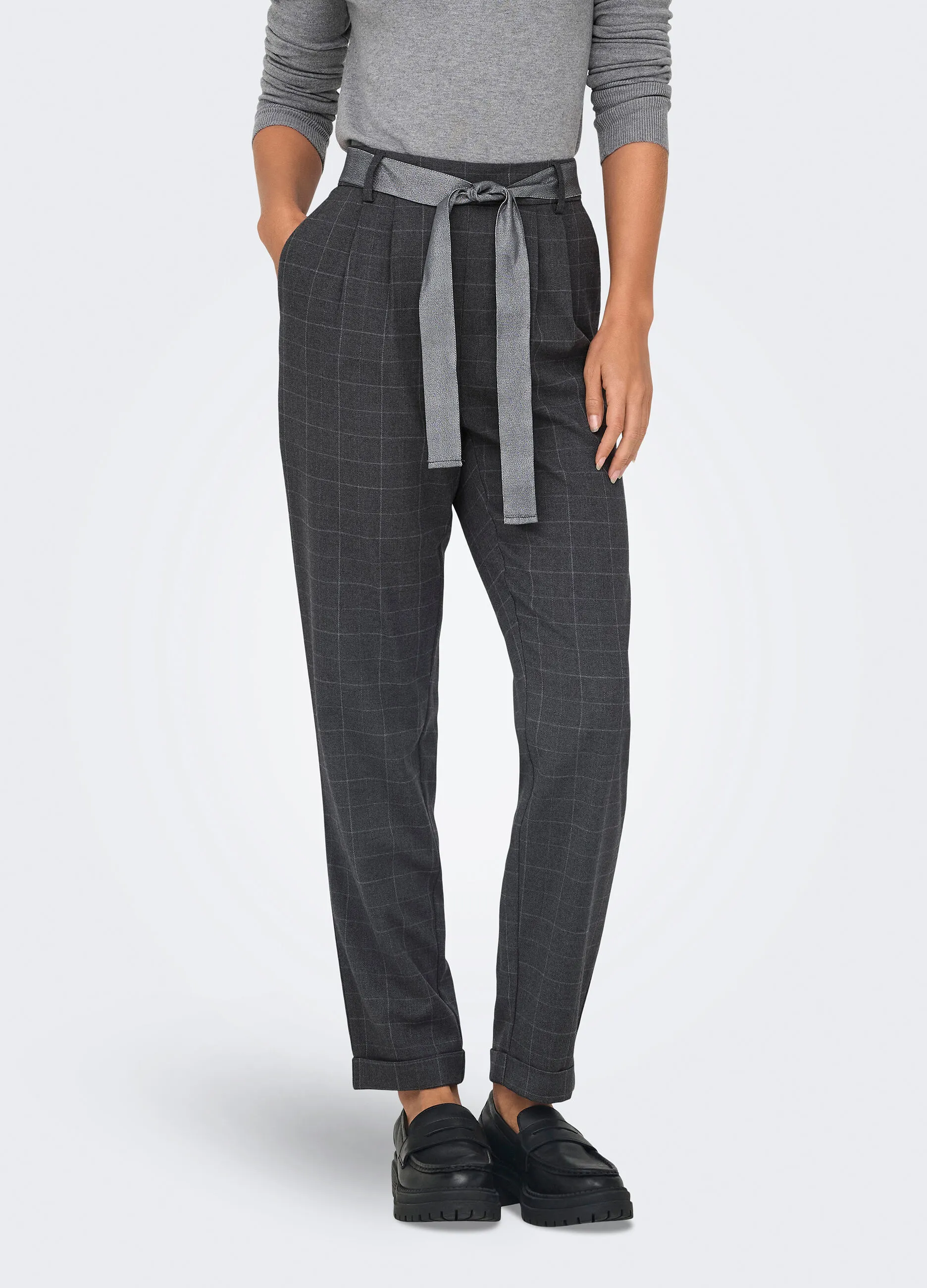 ONLY  Pantaloni con motivo a quadri donna