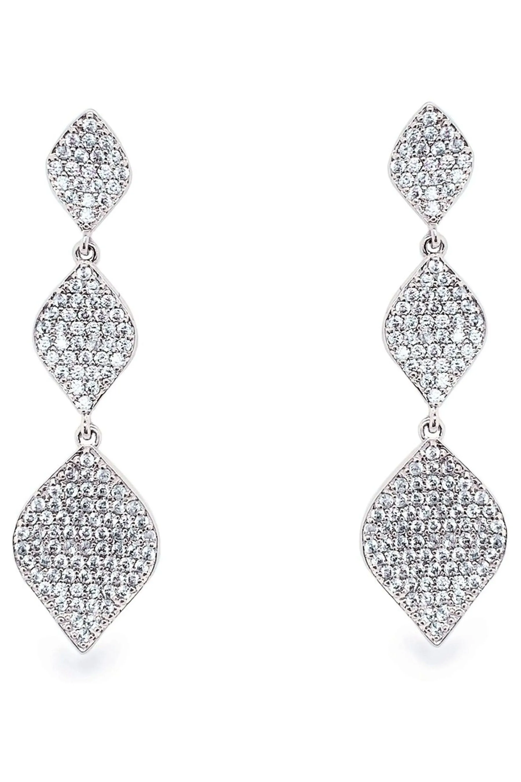 Orecchini Ivory & Co Rochelle Crystal Pave Triple Drop    