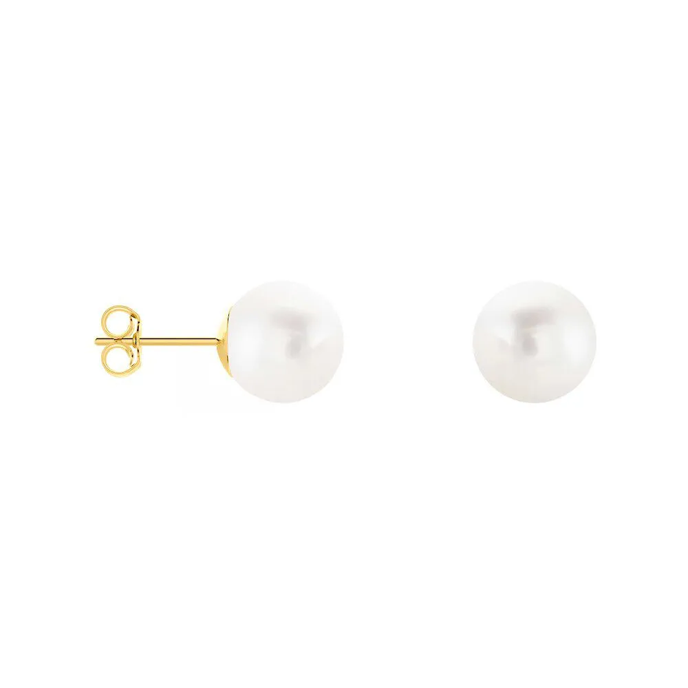 Orecchini Lobo Gabrielle Oro Giallo 375/1000 Perla D'Acqua Dolce Bianco 1413527