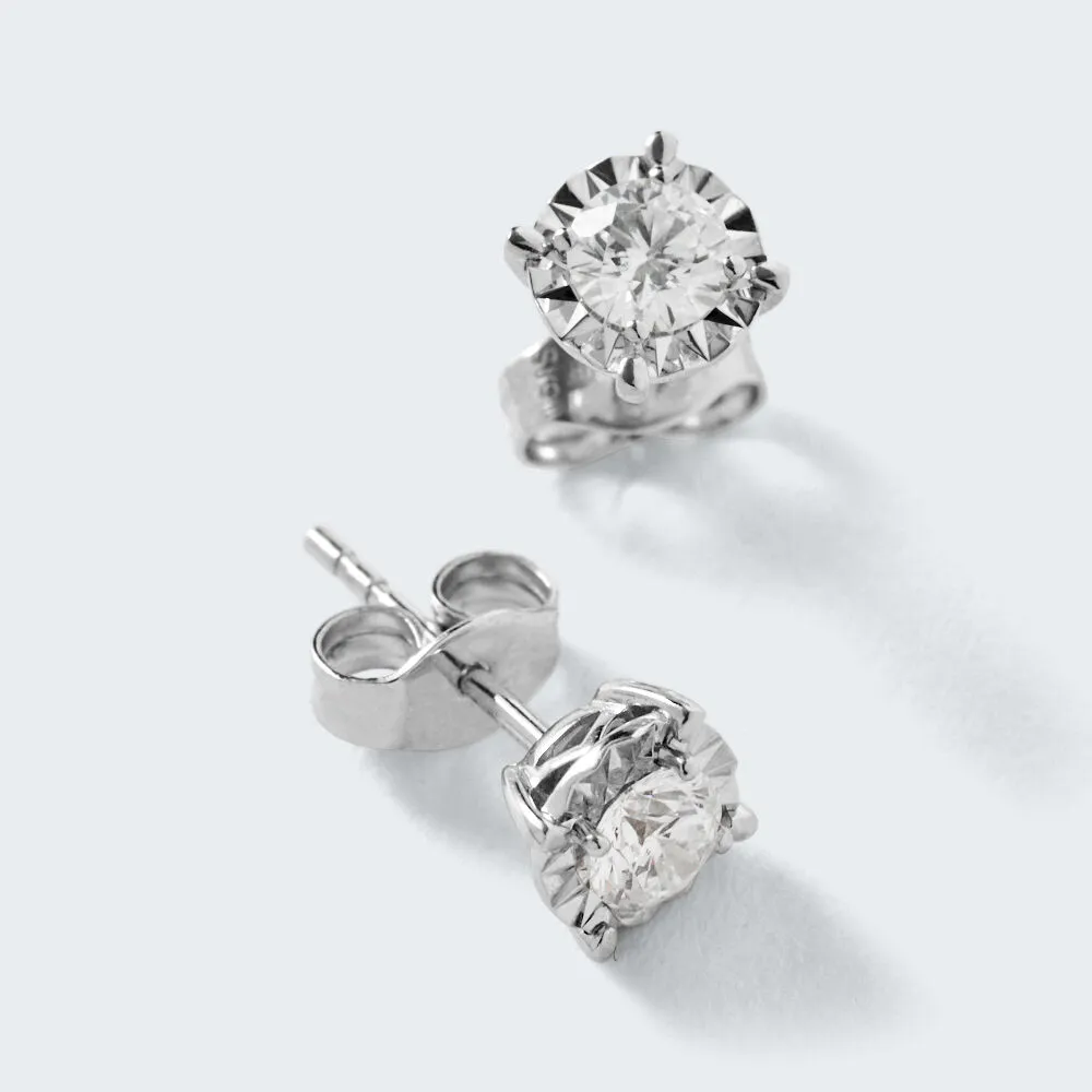 Orecchini Lobo Punto Luce Diamotion Oro Bianco 750/1000 Diamante Bianco 0,36 ct 1682901