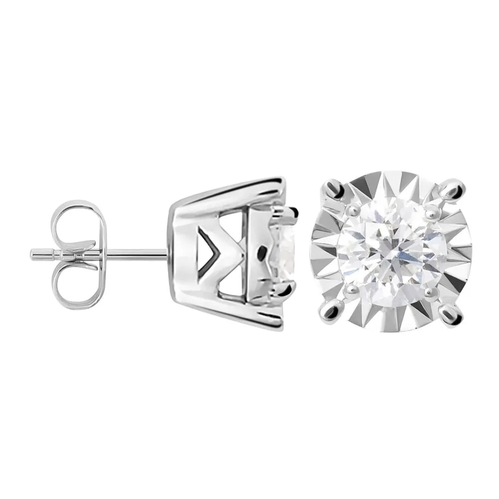 Orecchini Lobo Punto Luce Diamotion Oro Bianco 750/1000 Diamante Bianco 0,36 ct 1682901