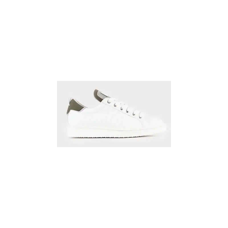 Panchic P01 Lace-Up White-Military Olive Donna