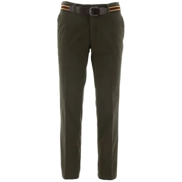 Pantaloni chino Henk ter Horst in cotone elasticizzato verde