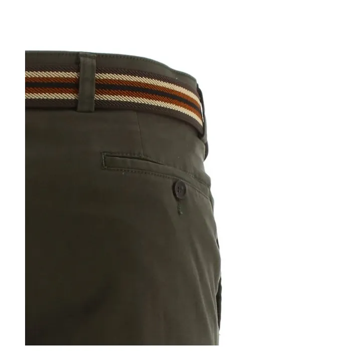 Pantaloni chino Henk ter Horst in cotone elasticizzato verde