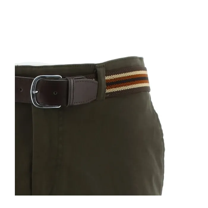 Pantaloni chino Henk ter Horst in cotone elasticizzato verde