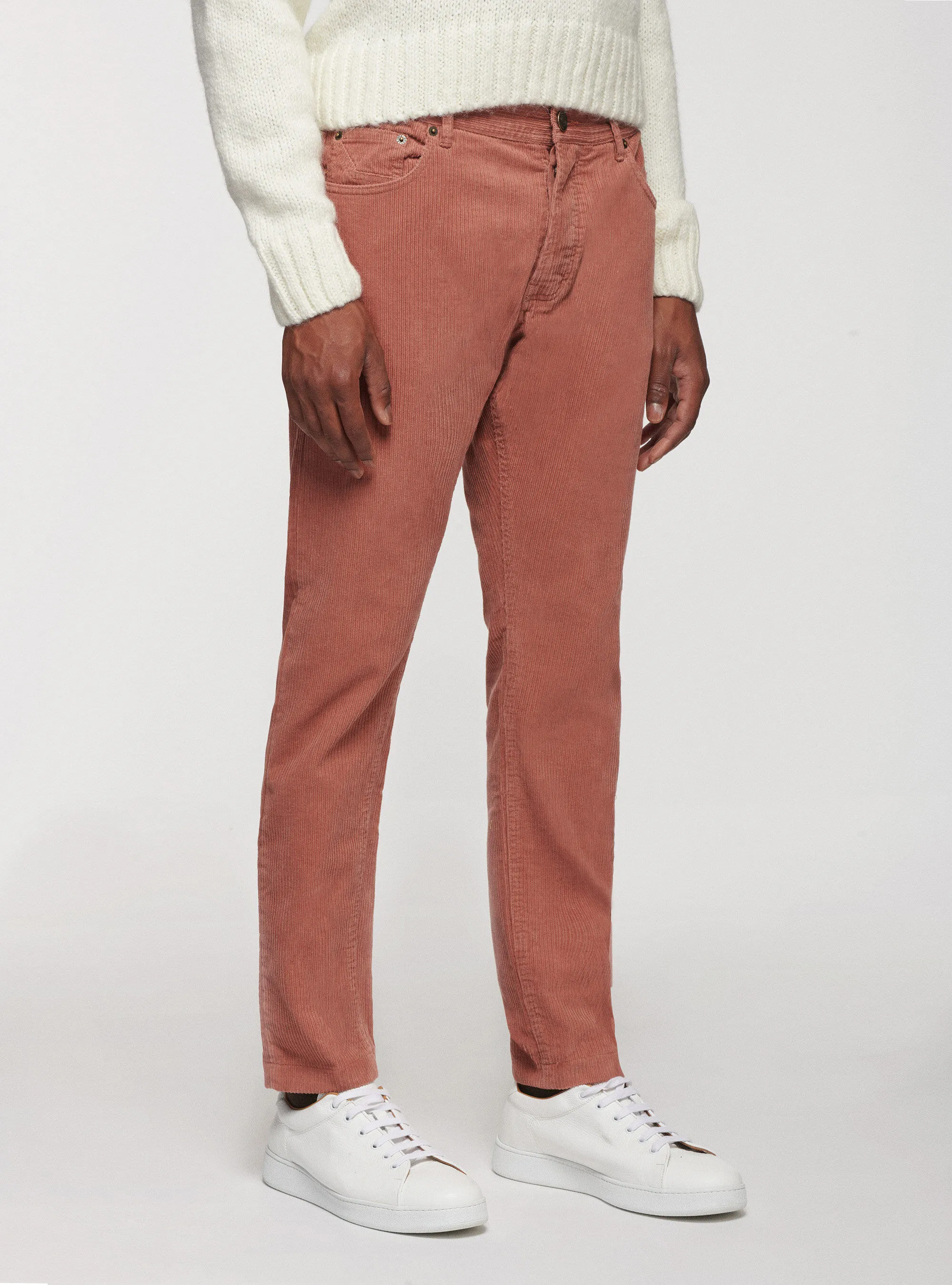 Pantaloni cinque tasche in velluto