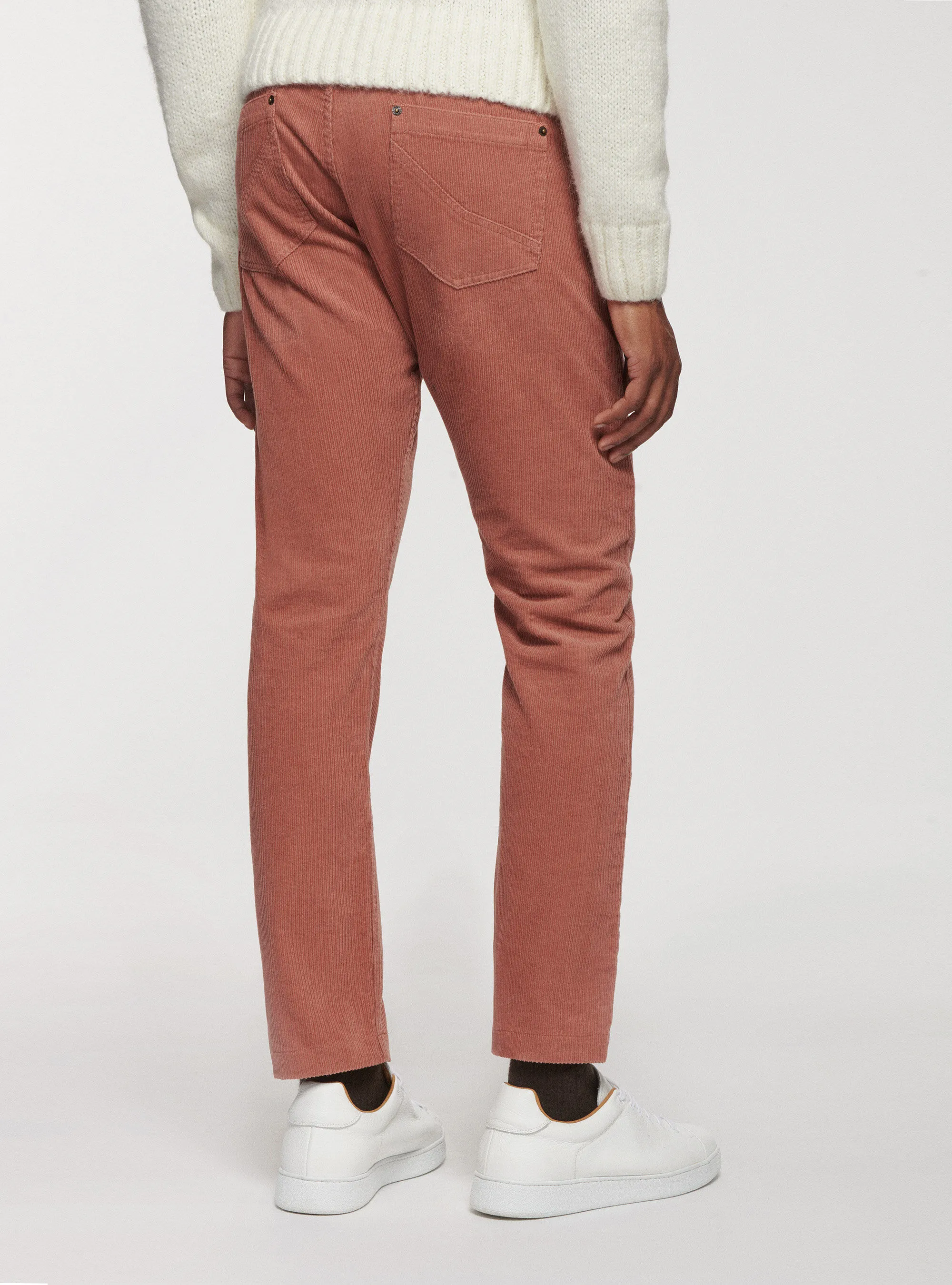 Pantaloni cinque tasche in velluto