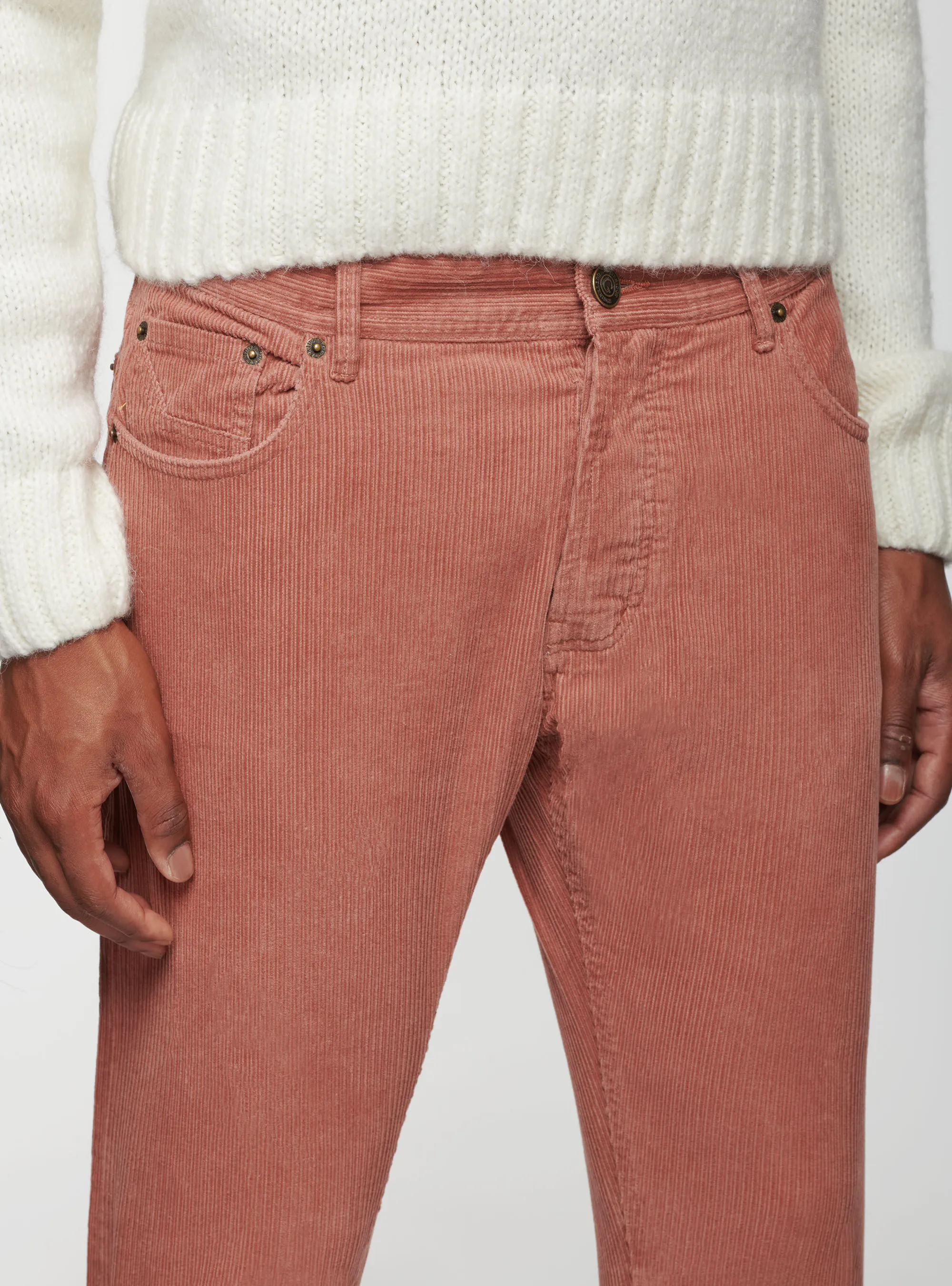 Pantaloni cinque tasche in velluto