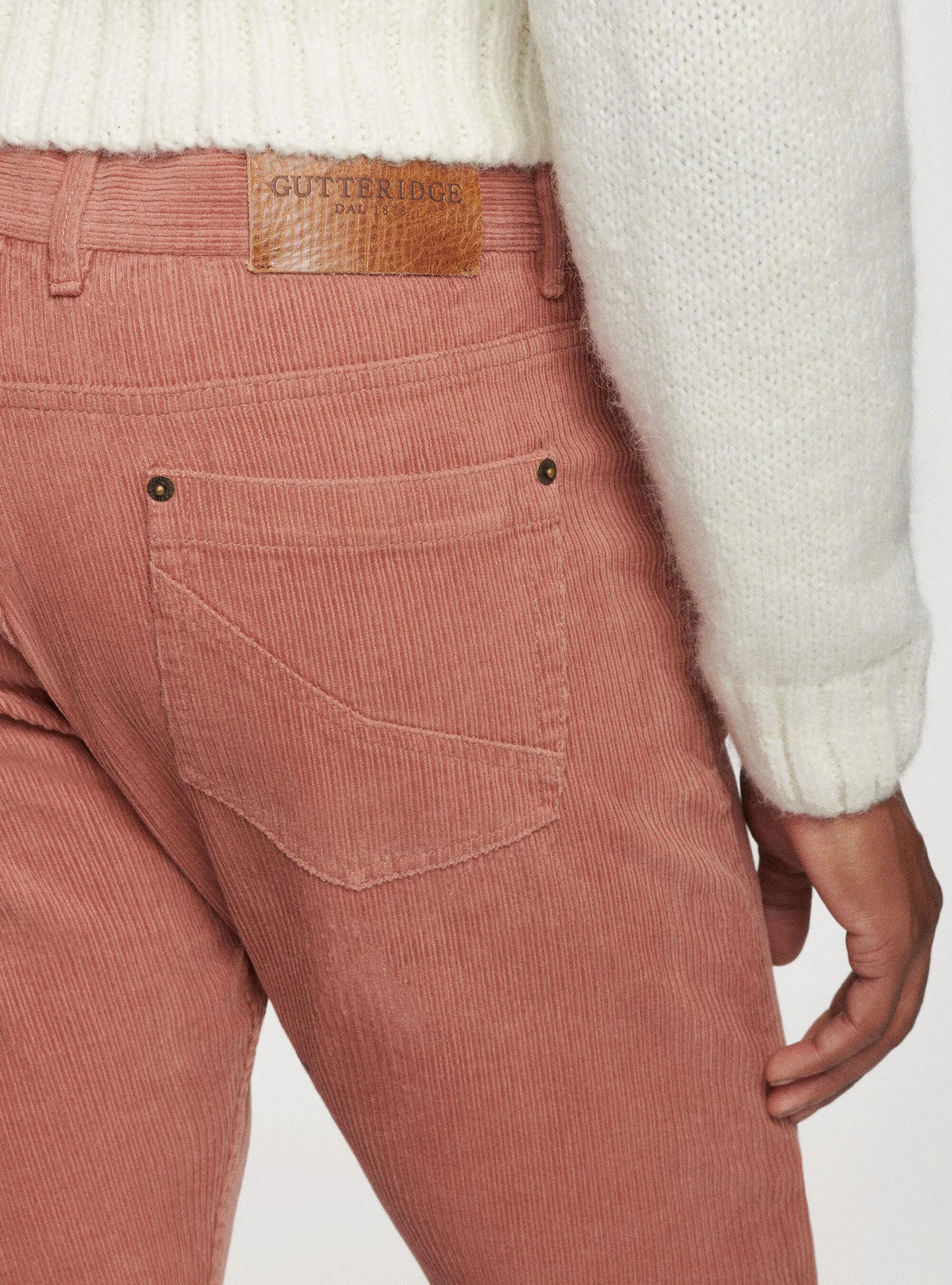 Pantaloni cinque tasche in velluto