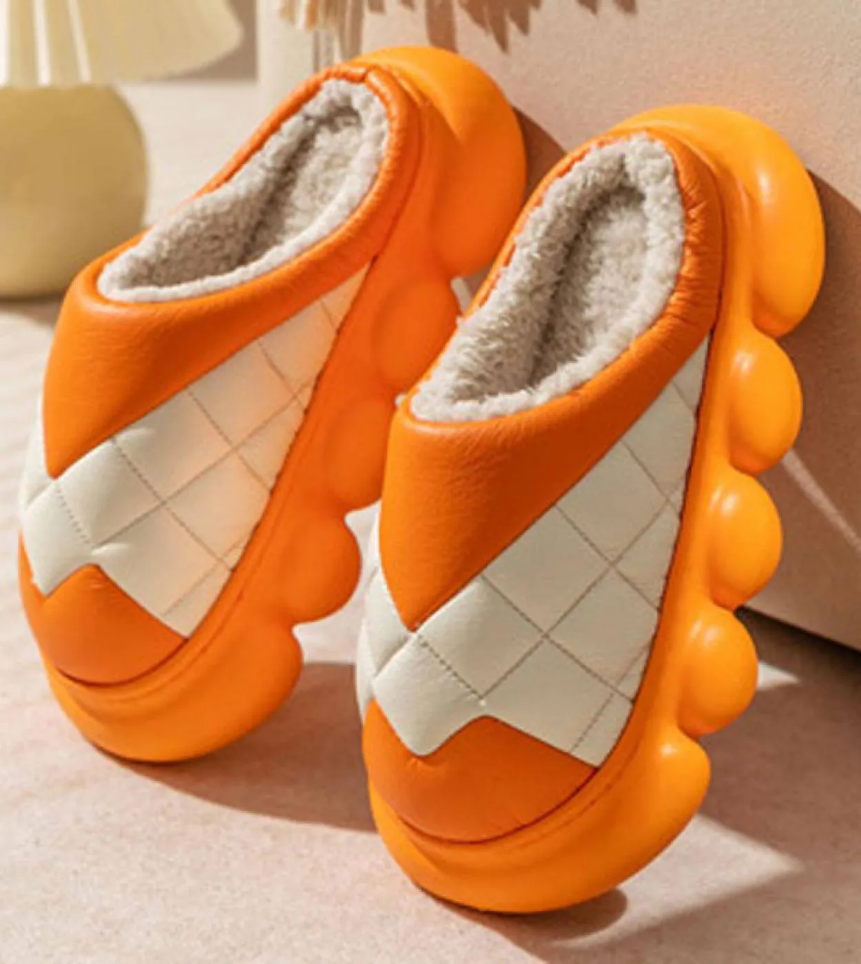 Pantofole con plateau in pelle PU Ciabatte in pelle PU Scarpe in pelle PU Pantofole da donna Pantofole da donna