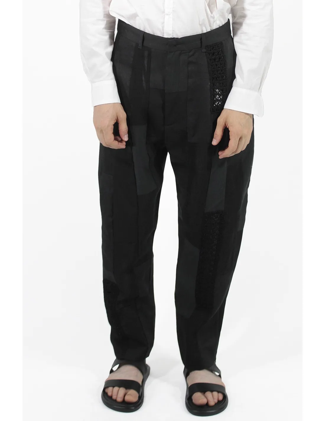   Patch Dark Pants 