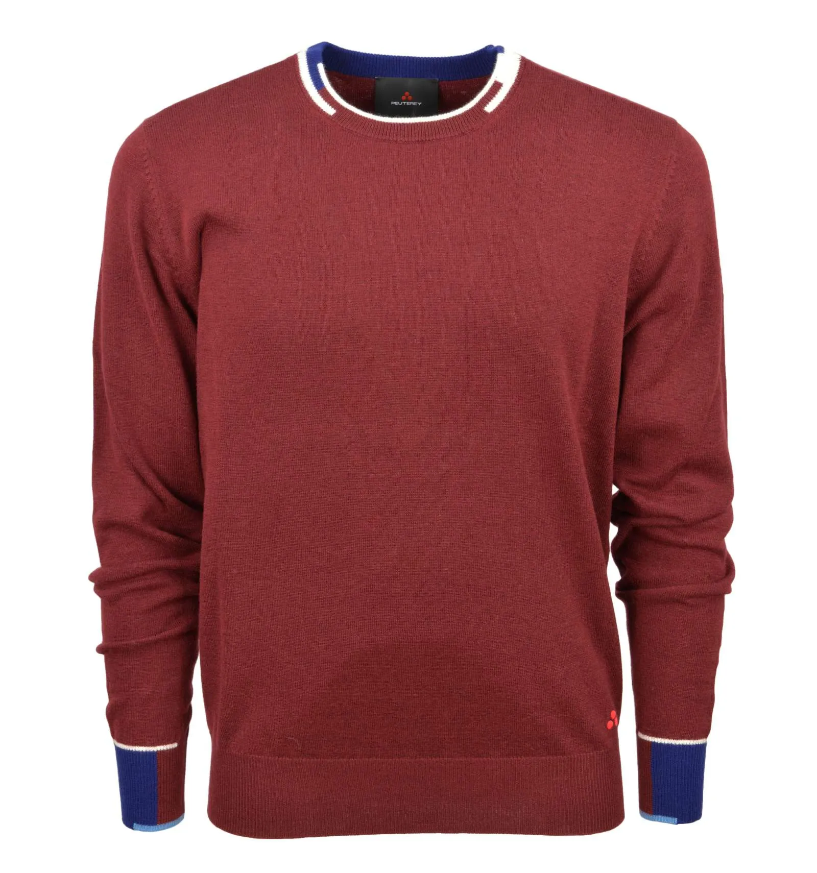 PEUTEREY uomo MARLON 01 035 maglia pullover slim fit misto lana rosso