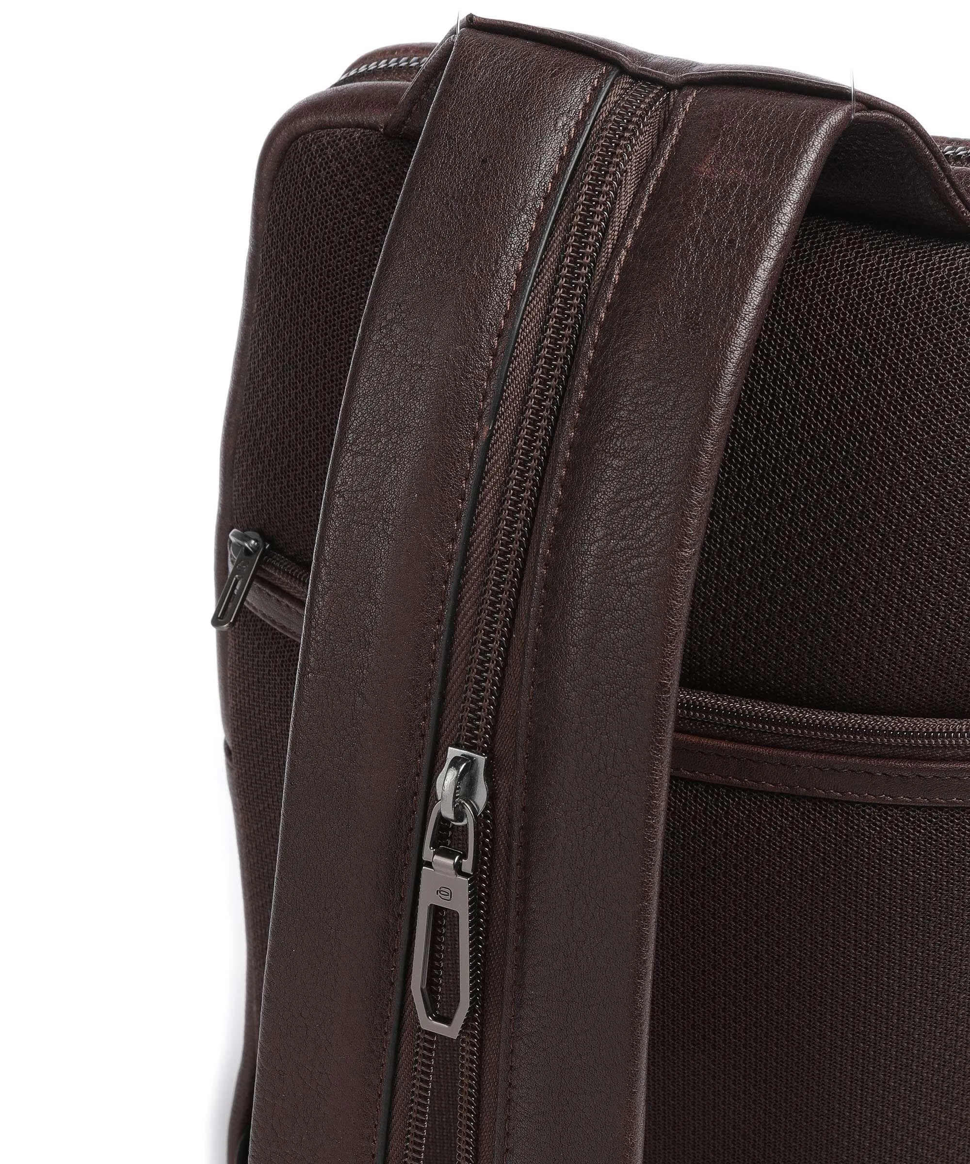  Piquadro Bios Borsa sling pelle di vacchetta grana marrone scuro  