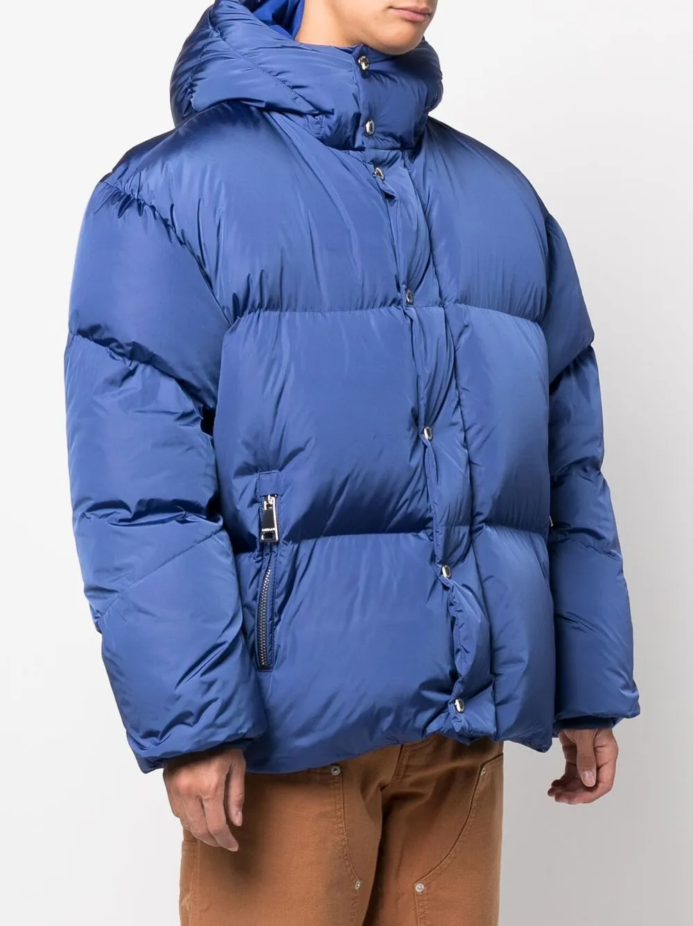 Piumino blu con bottoni-uomo