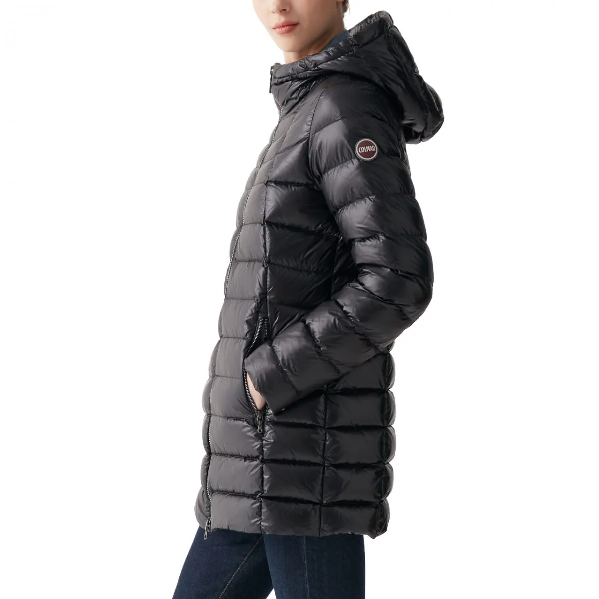 Piumino Cangiante Media Lunghezza Black
