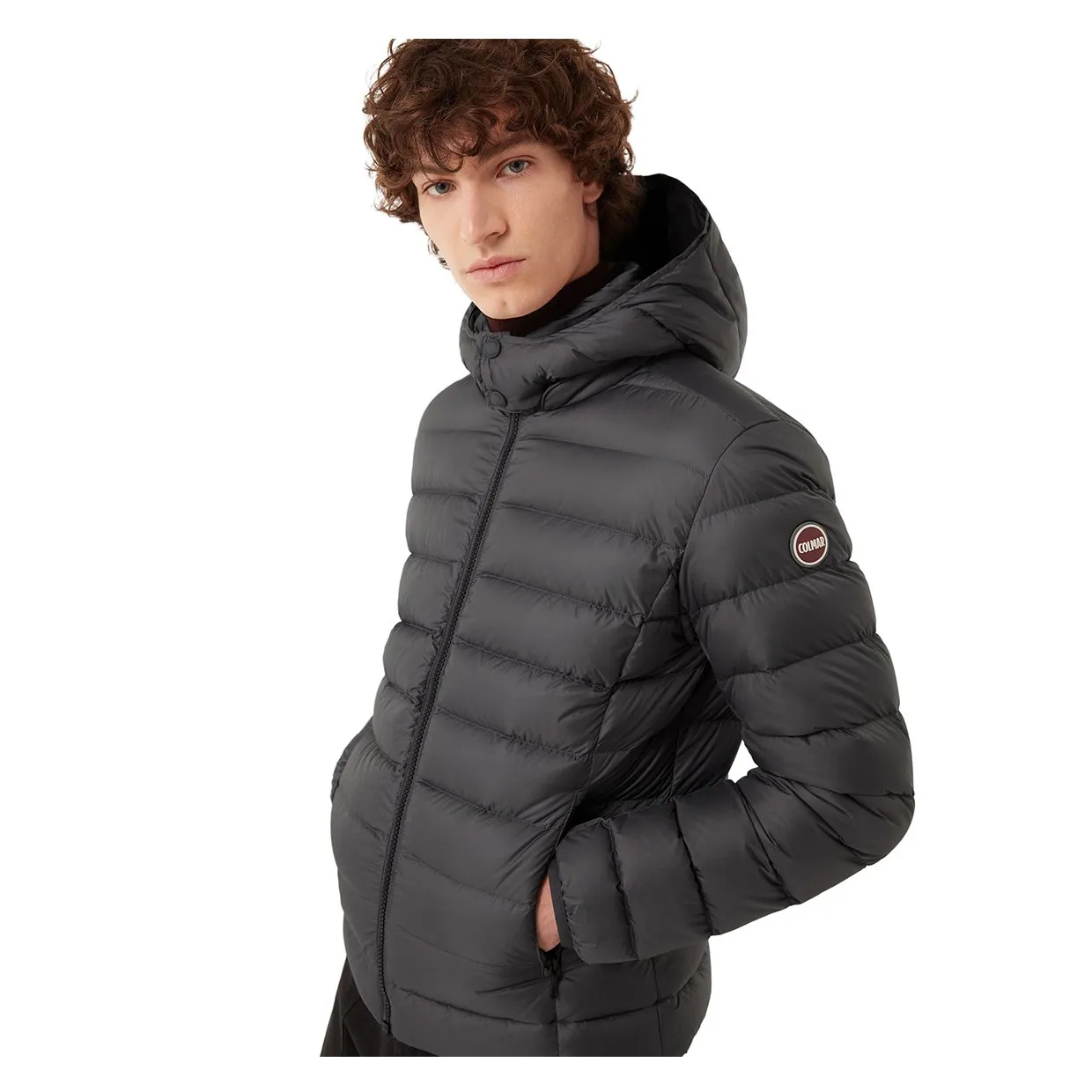 Piumino Colmar Cappuccio Staccabile Grigio / Nero