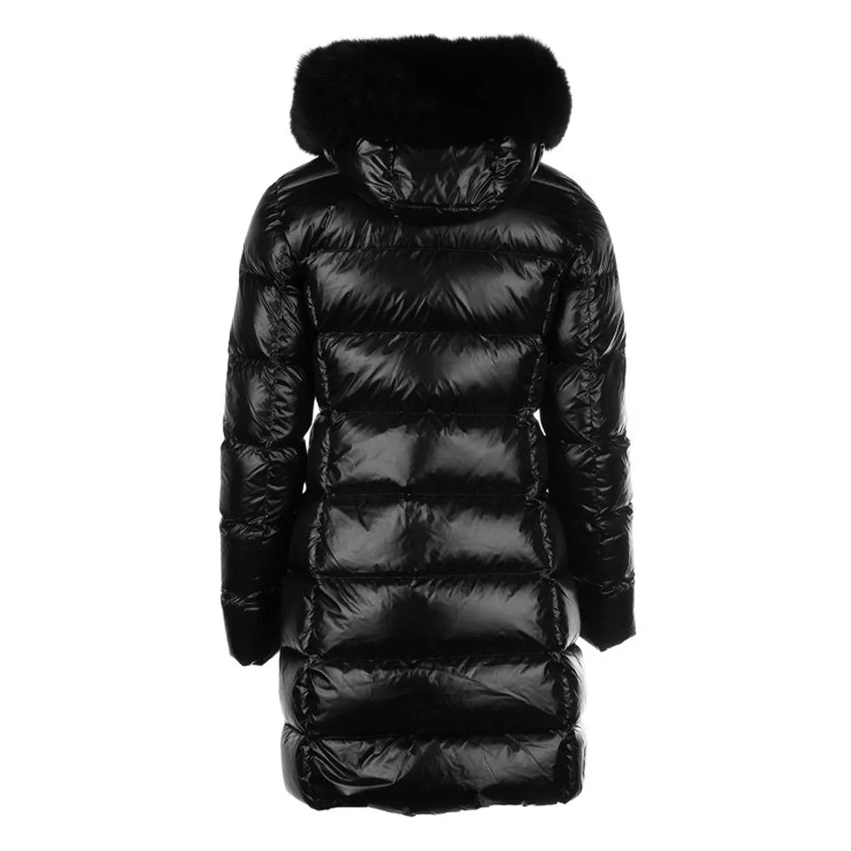 Piumino Donna Colmar Cangiante Vera Pelliccia Nero
