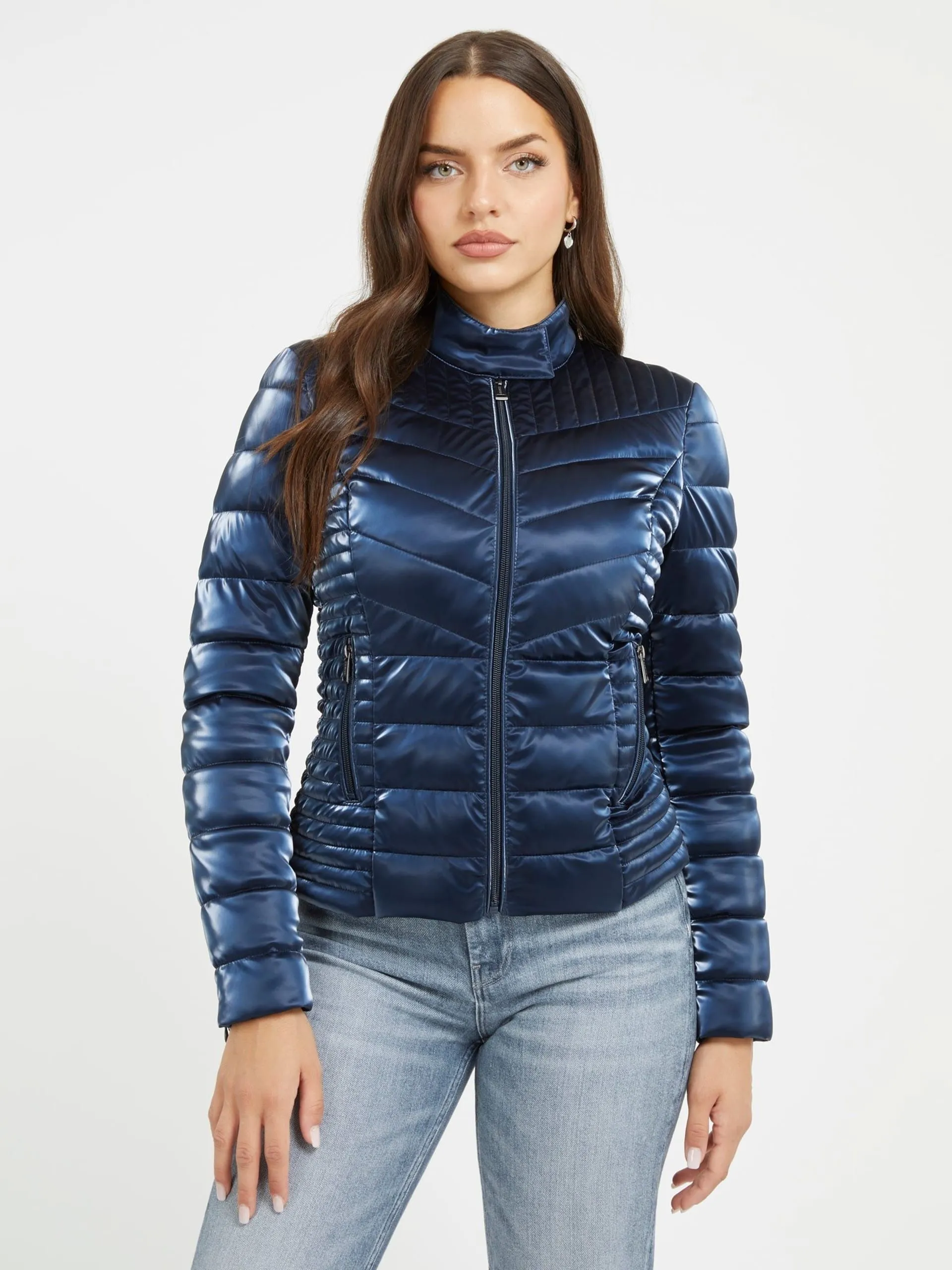 Piumino laminato vestibilità slim guess