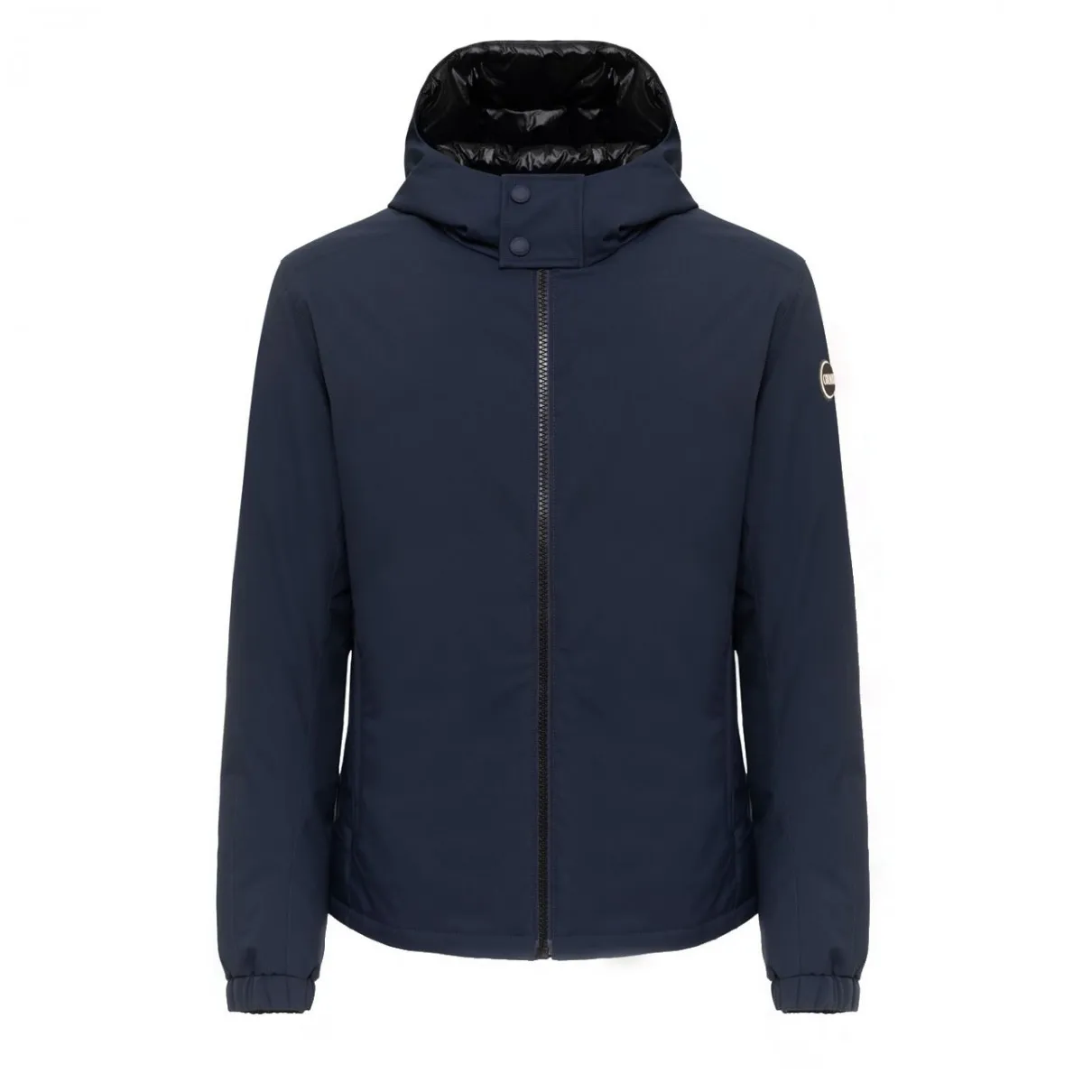 Piumino Opaco Con Cappuccio, Blu