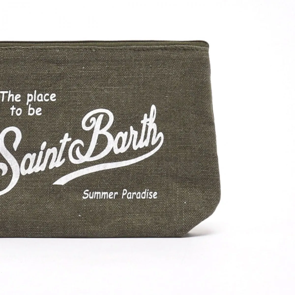 Pochette Aline In Lino Verde Militare