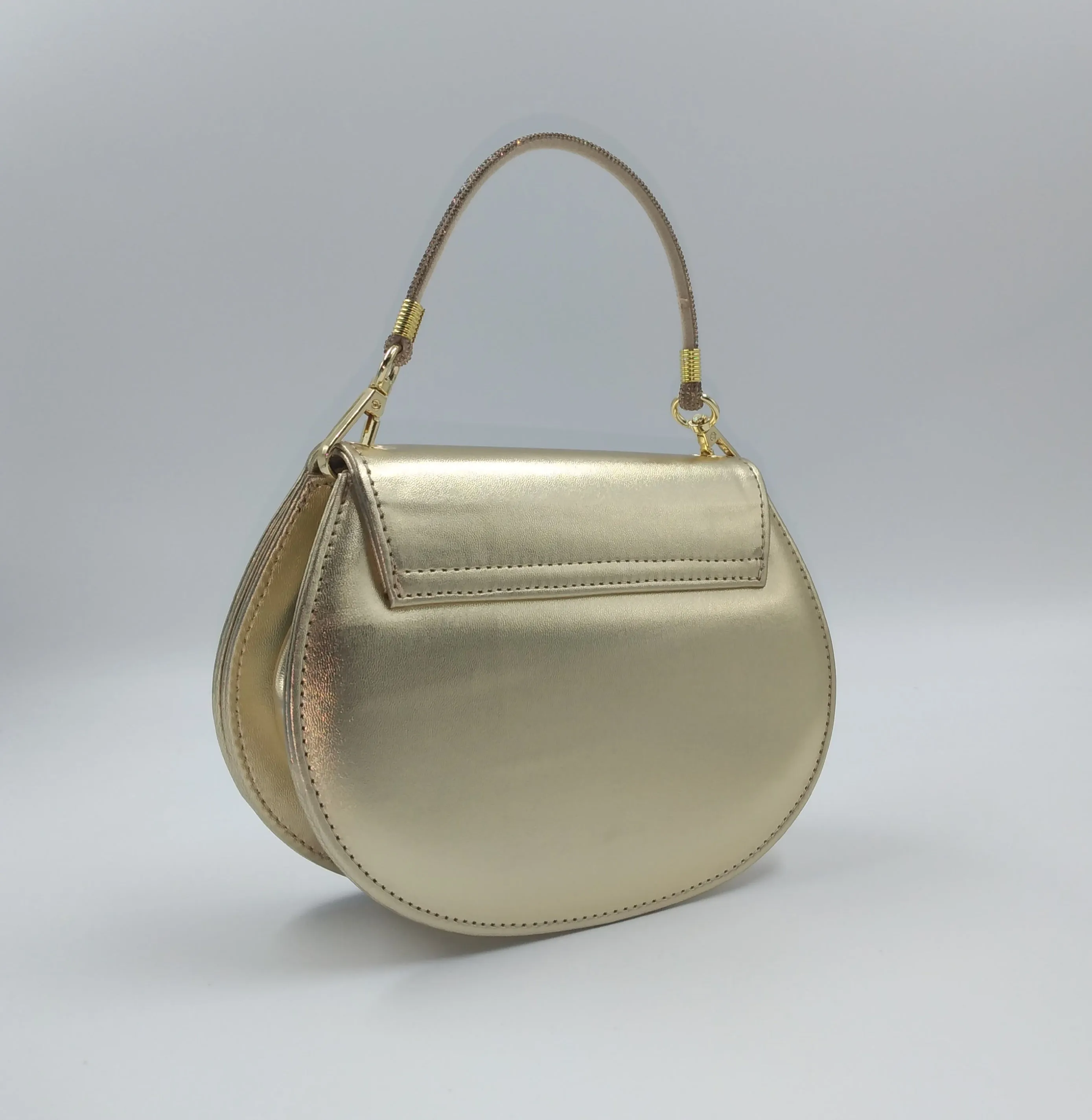 POCHETTE PLATINO MANICO STRASS