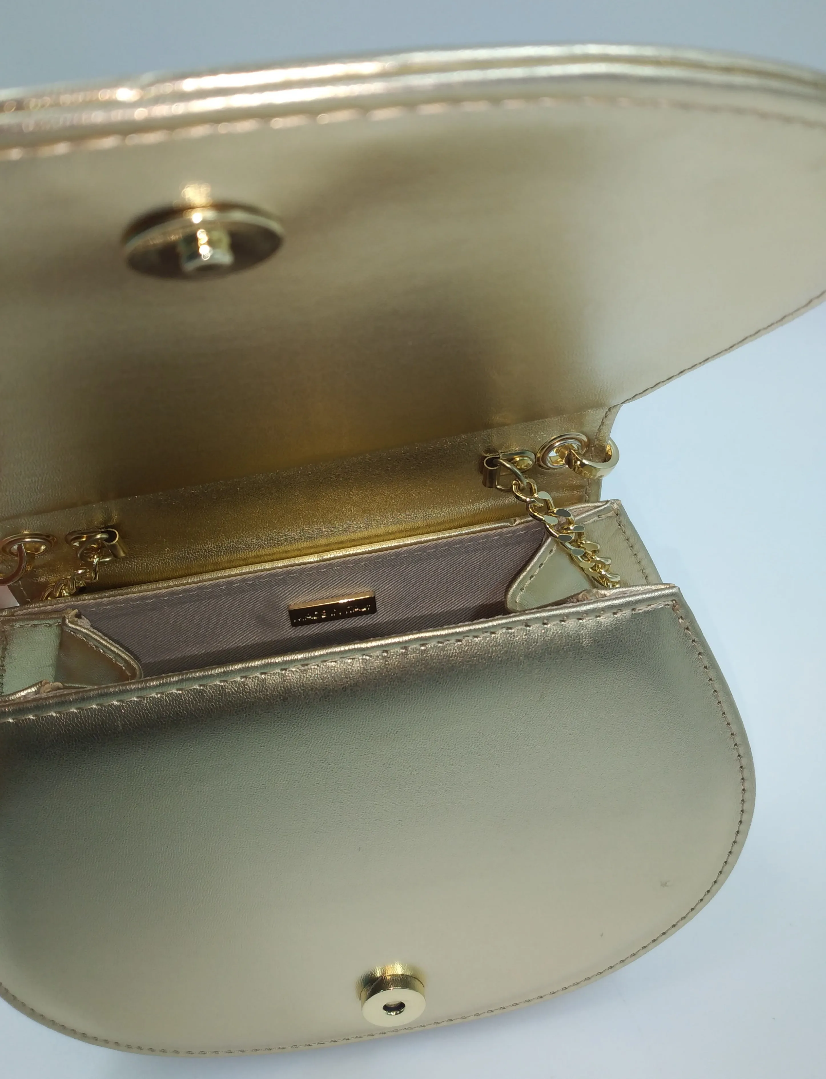 POCHETTE PLATINO MANICO STRASS